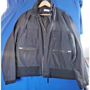 Barneys New York men's black bomber jacket Men's Size Large